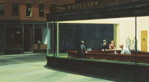 Framed Nighthawks Print