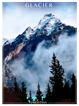 Framed Glacier National Park Print