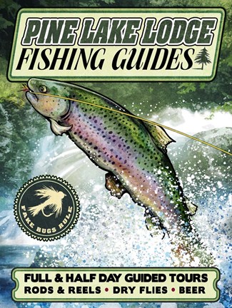 Framed Pine Lake Lodge Print