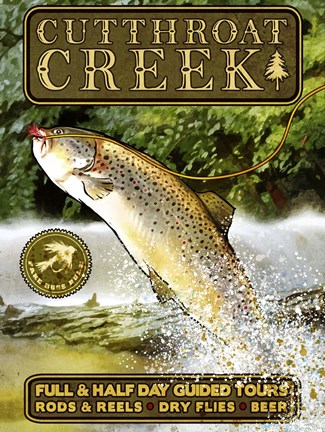 Framed Cutthroat Creek Brown Trout Print