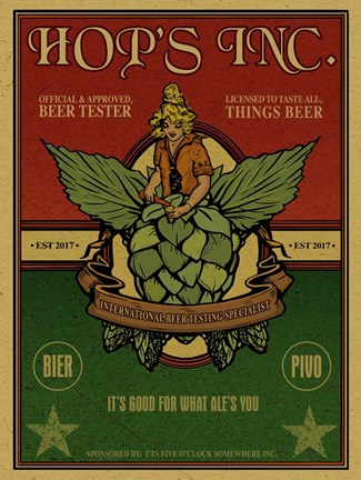 Framed Hop&#39;s Inc Print