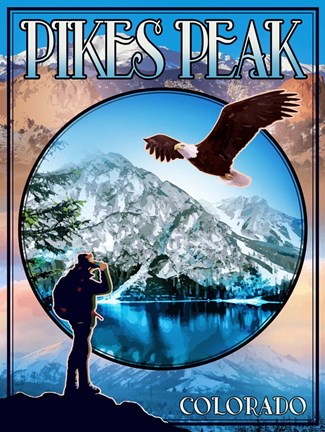 Framed Pikes Peak Print