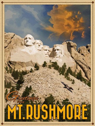 Framed Mt Rushmore Print