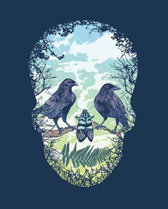 Framed Nature Skull Print