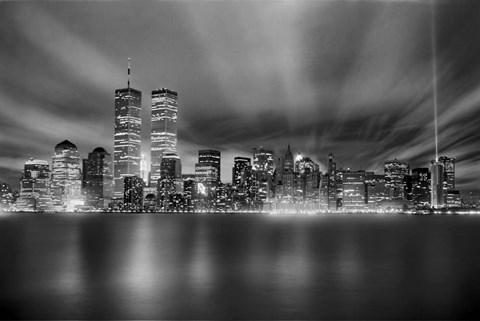 Framed Nyc Wtc Skyline Finished Print