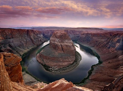 Framed Horseshoe Bend Dusk Print