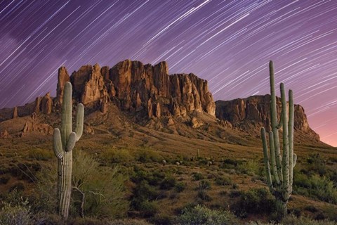 Framed Lost Dutchman Star Trails Print