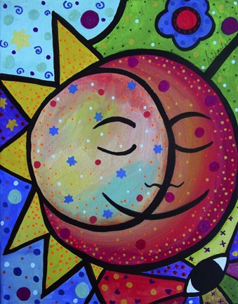 Framed Sun And Moon Lovers Print