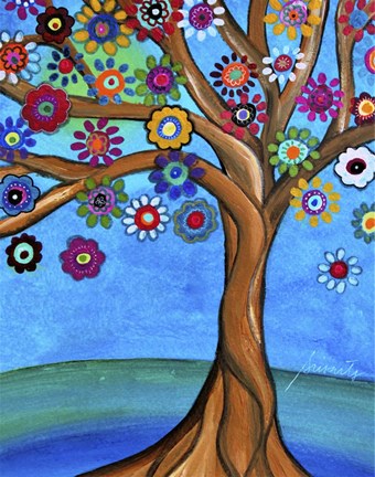 Framed Banyan Tree Of Life 1 Print