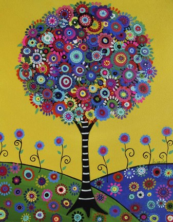 Framed Lisset Tree Of Life Print