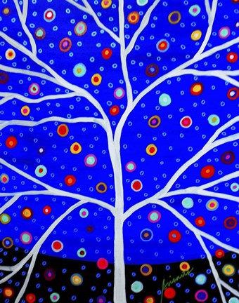 Framed Blue Tree Of Life Arizona Print