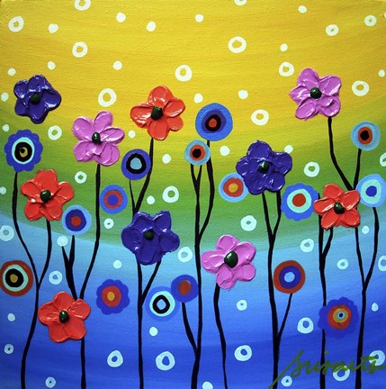 Framed Floral Fest Print