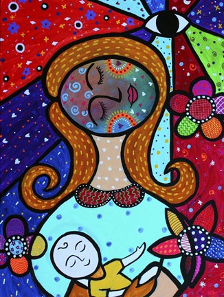 Framed Mother And Child I Print