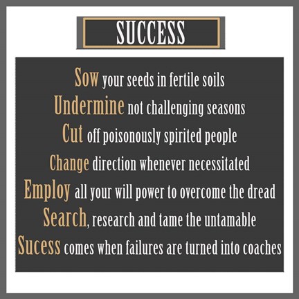 Framed Success Print