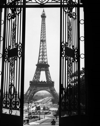 Framed 1920s Eiffel Tower Built 1889 Print
