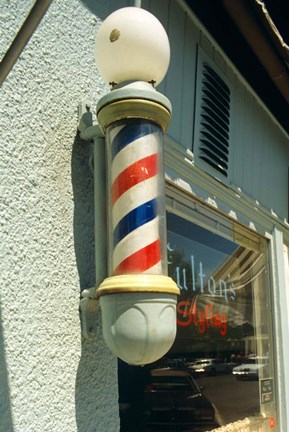 Framed Barber Pole Spring Lake New Jersey Usa Print