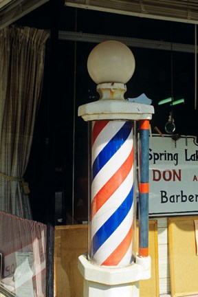 Framed Barber Pole Spring Lake New Jersey Usa Print