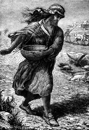 Framed Drawing Of Ancient Middle Eastern Farmer Print