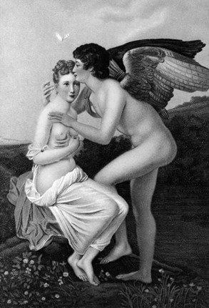 Framed Love Of Psyche By F.P. Gerard Eros Print