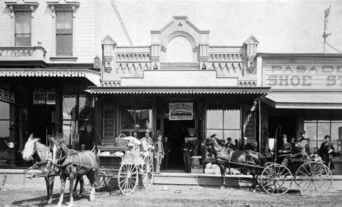 Framed 1880S 1885 Men Standing Next To Horse Print