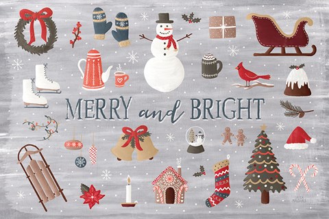 Framed Christmas Cheer III Print