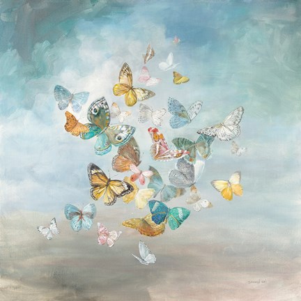 Framed Beautiful Butterflies Print
