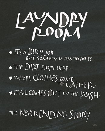 Framed Laundry Room Sayings Print