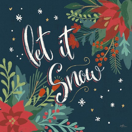 Framed Christmas Bloom V Print