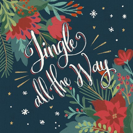 Framed Christmas Bloom IV Print