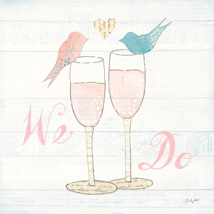 Framed Lovebirds IV Print