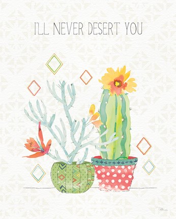 Framed Sweet Succulents V Print