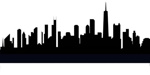 Framed Chicago - B&amp;W Print