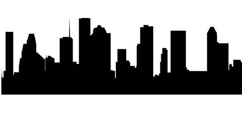 Framed Houston - B&amp;W Print