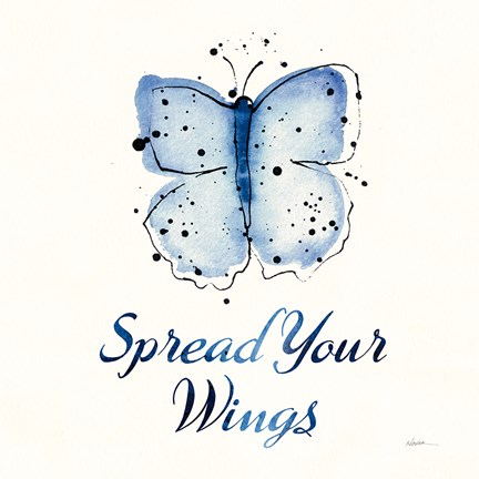 Framed Independent Blooms Blue VIII Print