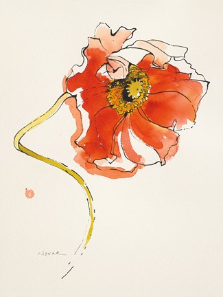 Framed Red Icelands II Print