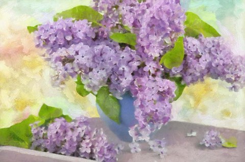 Framed Lilacs in a Vase Print