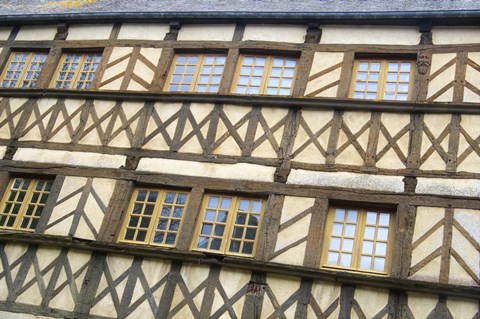 Framed Timber Framed Building Moncontour Print
