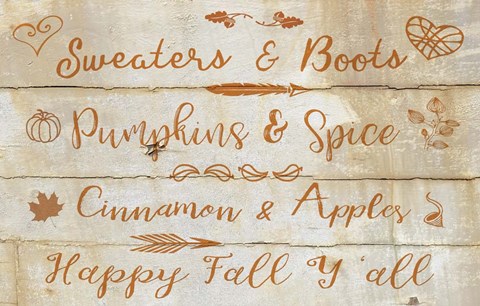 Framed Happy Fall Print