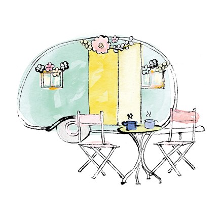 Framed Girlfriends Cabin III Sq no Words Print