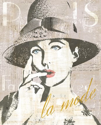 Framed Fashion Week Paris Screenprint IV Print