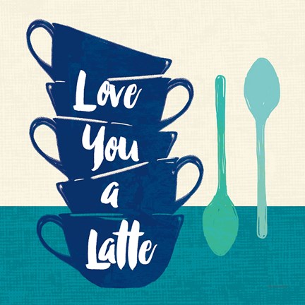 Framed Linen Coffee III Light Print