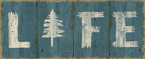 Framed Lake Lodge VI Blue Print