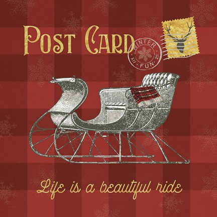 Framed Winter Reindeer VII Print