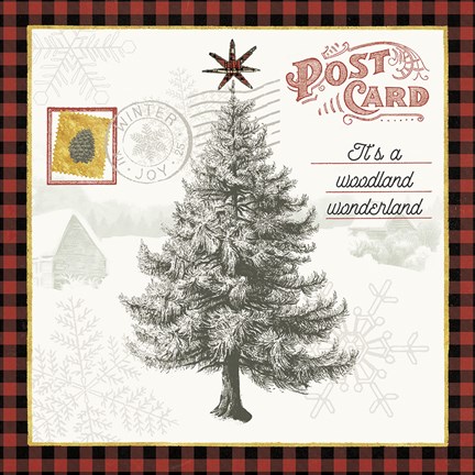 Framed Winter Reindeer IV Print