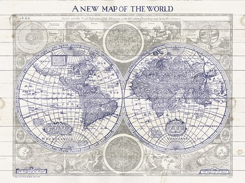 Framed New Map of the World Print