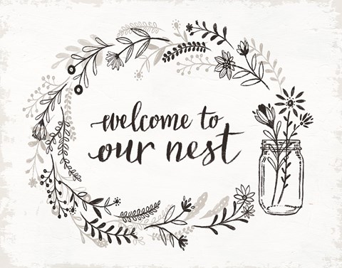 Framed Our Nest I v2 Print