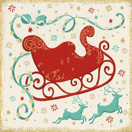 Framed Trimming the Tree III no Words Print