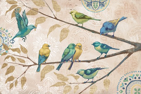 Framed Fly Away I With Suzani Print