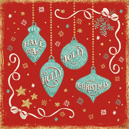 Framed Trimming the Tree V Print