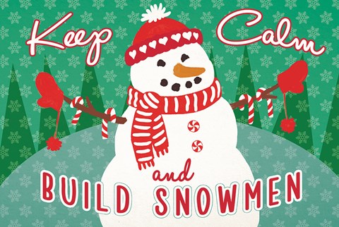 Framed Retro Christmas II Bright Print